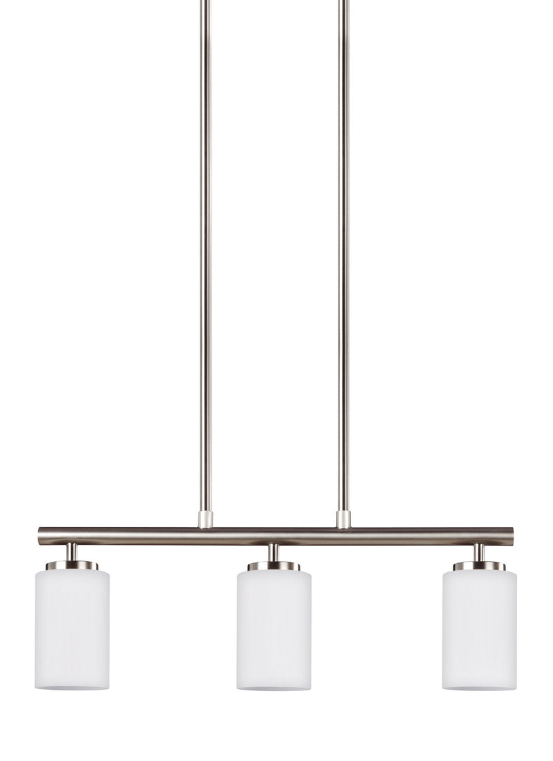 Generation Lighting 66160-962 Oslo Three Light Island Pendant, Brushed Nickel Main Image.jpg