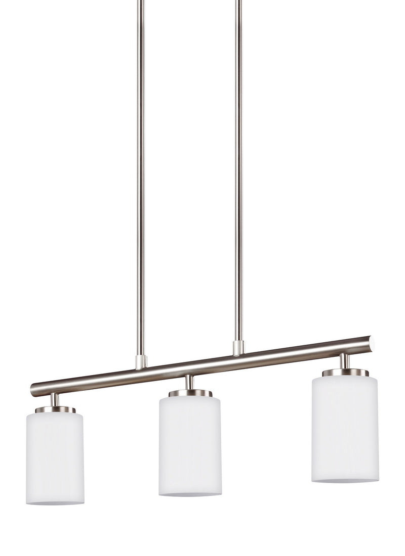 Generation Lighting 66160EN3-962 Oslo Three Light Island Pendant, Brushed Nickel Alternate Image.jpg