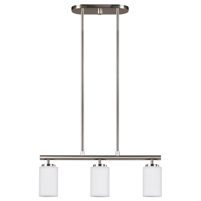 Generation Lighting 66160EN3-962 Oslo Three Light Island Pendant, Brushed Nickel Main Image.jpg