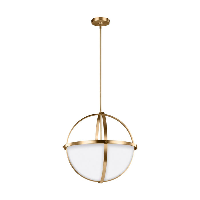 Generation Lighting 6624603-848 Alturas Three Light Pendant, Satin Brass Main Image.jpg