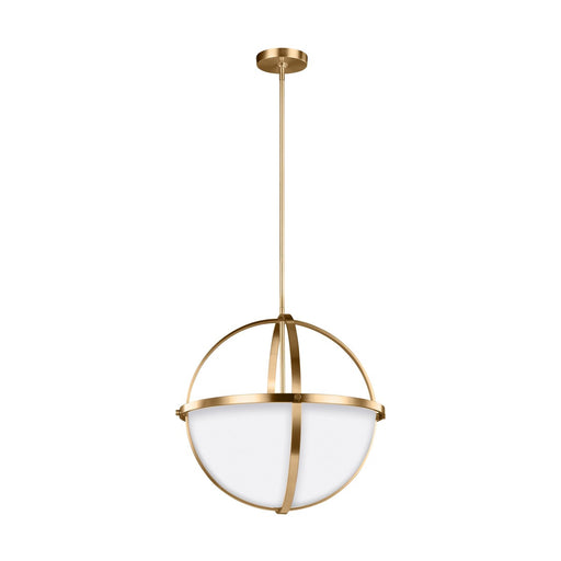 Generation Lighting 6624603EN3-848 Alturas Three Light Pendant, Satin Brass Main Image.jpg