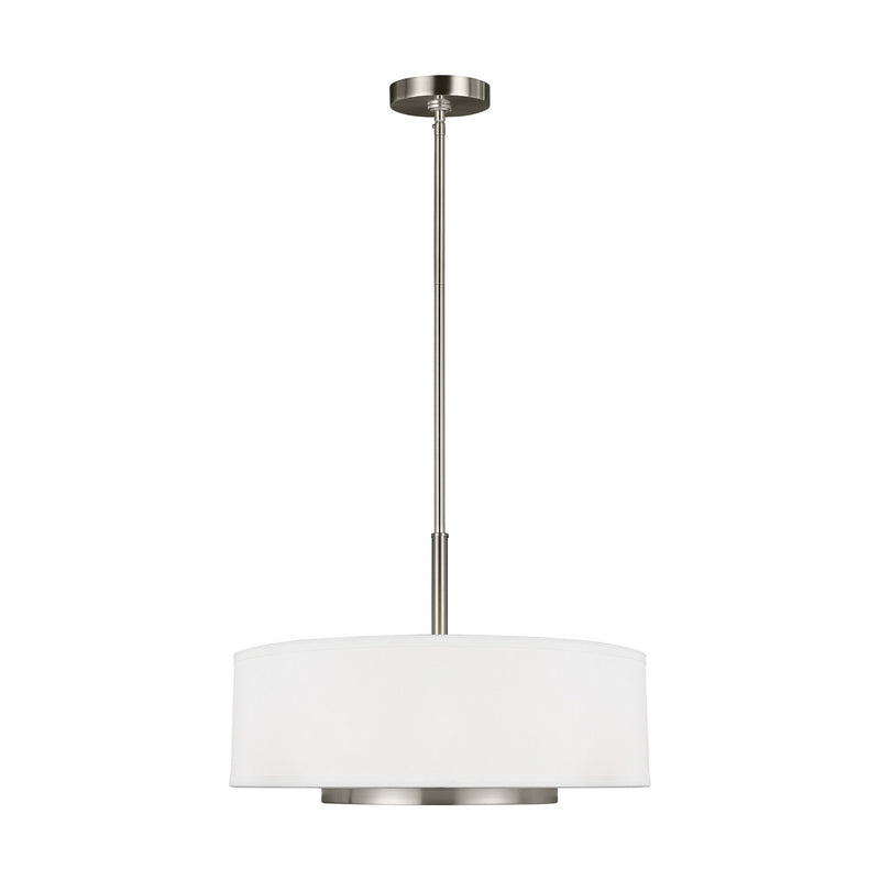 Generation Lighting 6628003EN3-962 Nance Three Light Pendant, Brushed Nickel Main Image.jpg