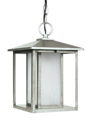 Generation Lighting 69029-57 Hunnington One Light Outdoor Pendant, Weathered Pewter Main Image.jpg