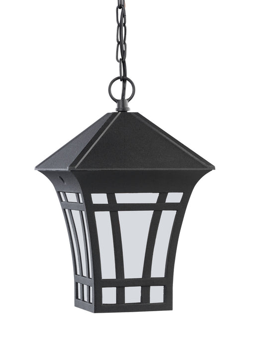 Generation Lighting 69131EN3-12 Herrington One Light Outdoor Pendant, Black Main Image.jpg