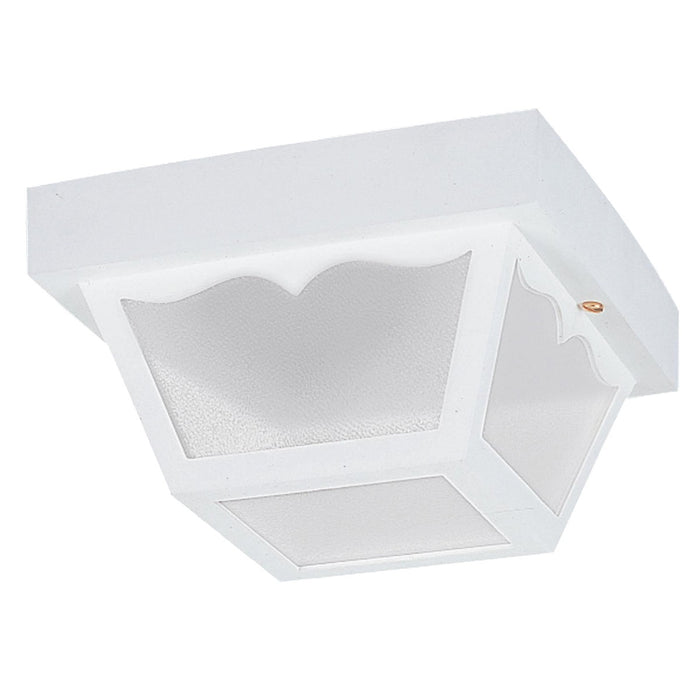 Generation Lighting 7567EN3-15 Outdoor Ceiling One Light Outdoor Flush Mount, White Main Image.jpg