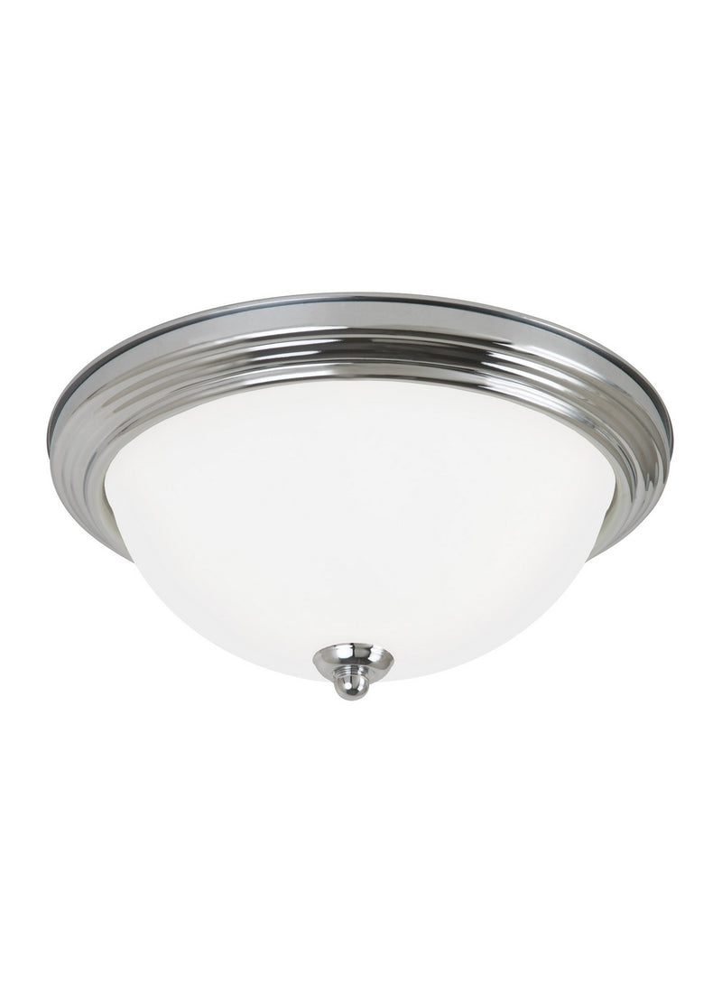 Generation Lighting 77063EN3-05 Geary One Light Flush Mount, Chrome Main Image.jpg
