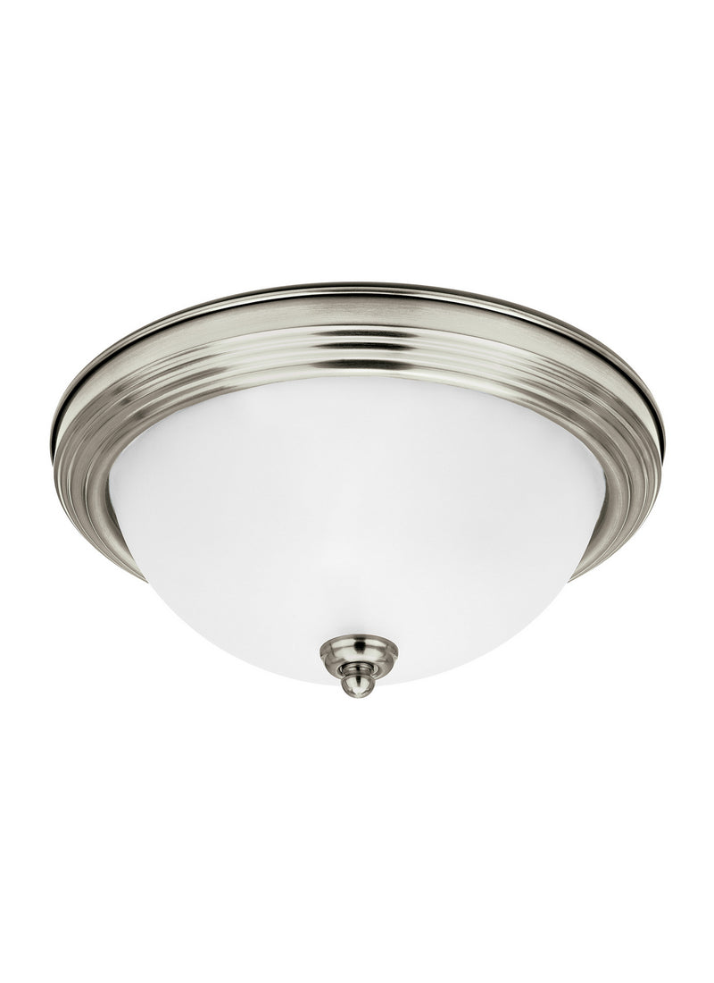 Generation Lighting 77063EN3-962 Geary One Light Flush Mount, Brushed Nickel Main Image.jpg
