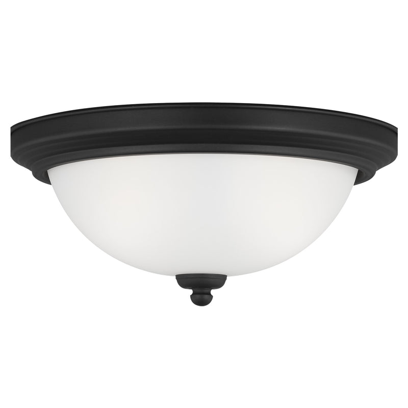 Generation Lighting 77064EN3-112 Geary Two Light Flush Mount, Midnight Black Main Image.jpg