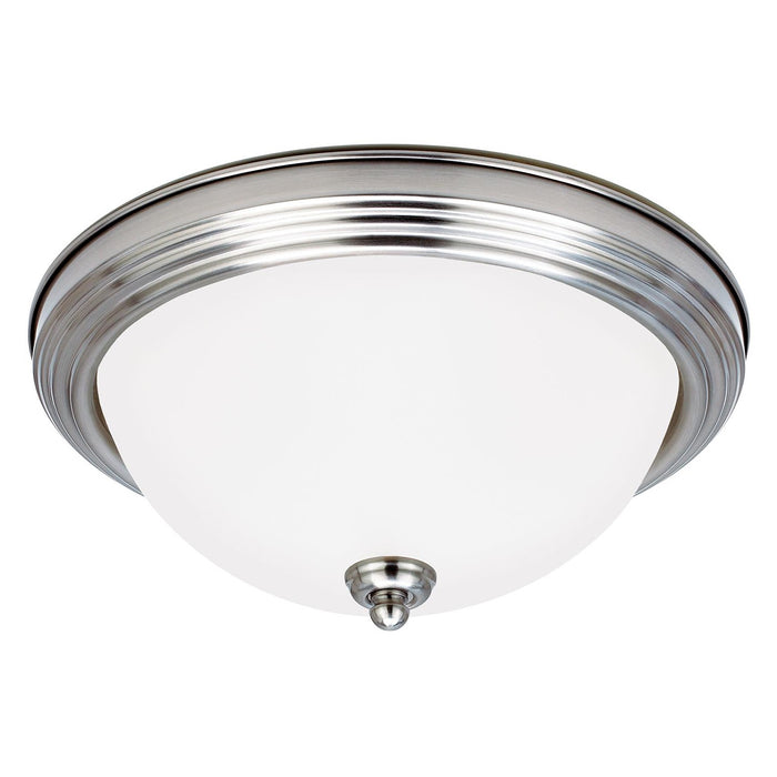 Generation Lighting 77064EN3-962 Geary Two Light Flush Mount, Brushed Nickel Main Image.jpg