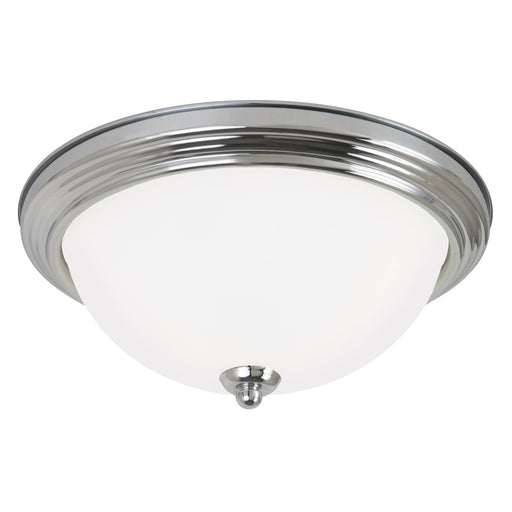 Generation Lighting 77065EN3-05 Geary Three Light Flush Mount, Chrome Main Image.jpg