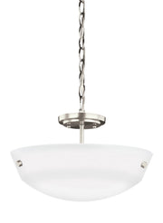 Generation Lighting 7715202EN3-962 Kerrville Two Light Semi-Flush Convertible Pendant, Brushed Nickel Main Image.jpg