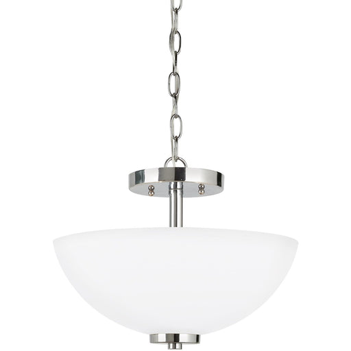 Generation Lighting 77160EN3-05 Oslo Two Light Semi-Flush Convertible Pendant, Chrome Main Image.jpg