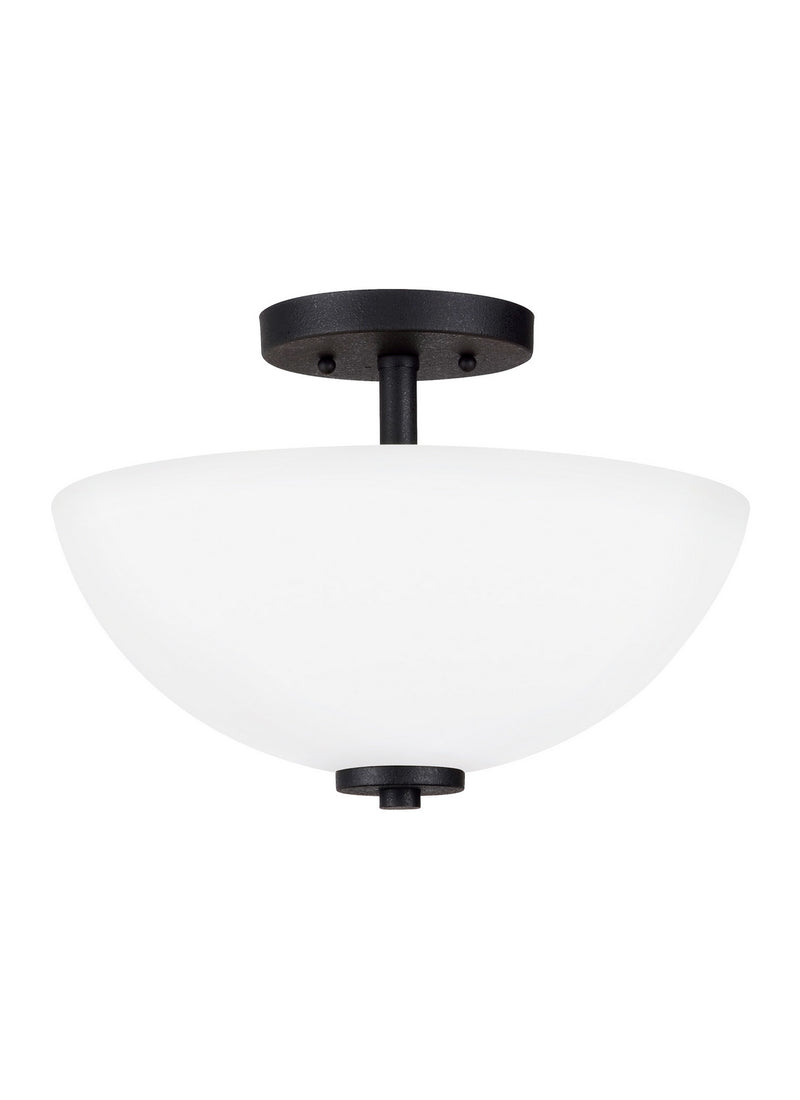 Generation Lighting 77160EN3-112 Oslo Two Light Semi-Flush Convertible Pendant, Midnight Black Alternate Image.jpg