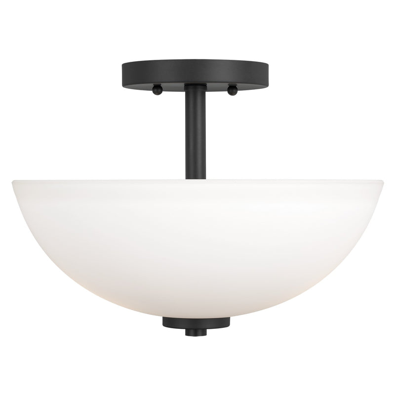 Generation Lighting 77160EN3-112 Oslo Two Light Semi-Flush Convertible Pendant, Midnight Black Main Image.jpg