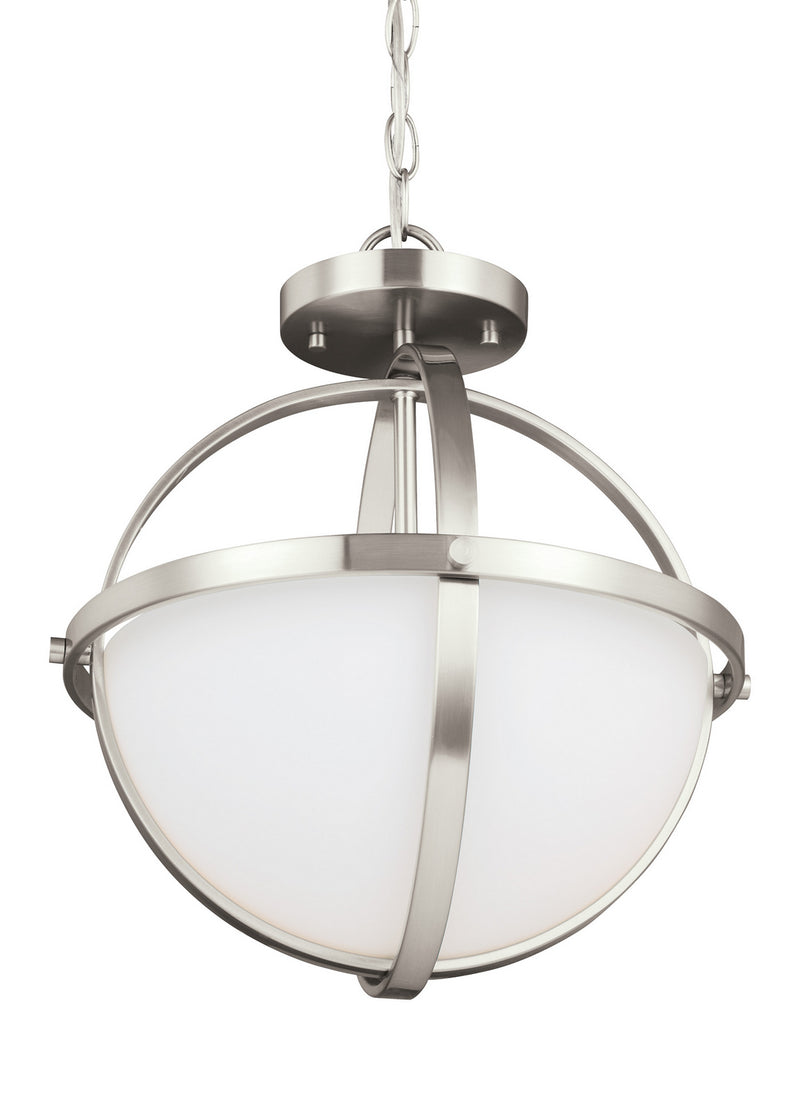 Generation Lighting 7724602EN3-962 Alturas Two Light Semi-Flush Convertible Pendant, Brushed Nickel Main Image.jpg