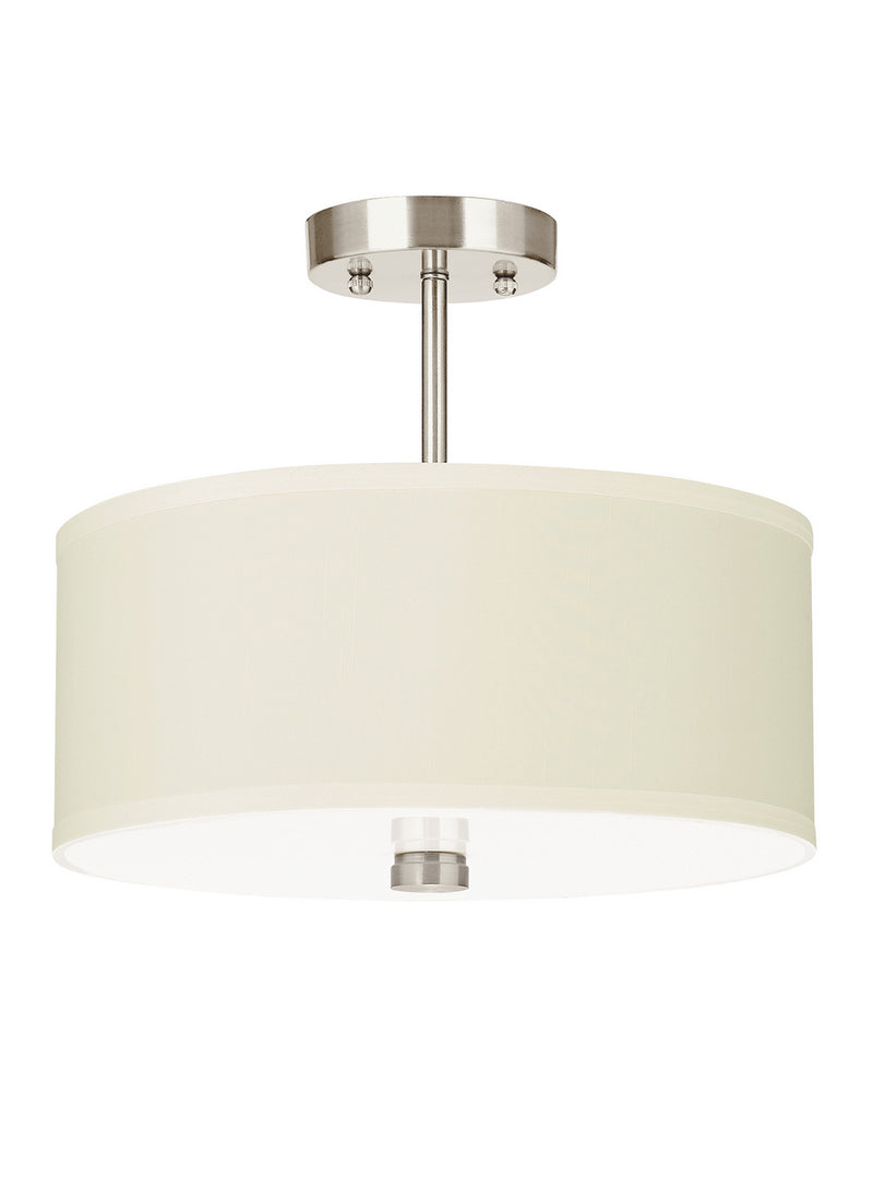 Visual Comfort Studio 77262EN3-962 Dayna Shade Pendants Two Light Semi-Flush Convertible Pendant, Brushed Nickel Main Image.jpg