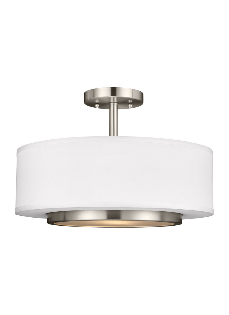 Generation Lighting 7728002-962 Nance Two Light Semi-Flush Convertible Pendant, Brushed Nickel Alternate Image.jpg