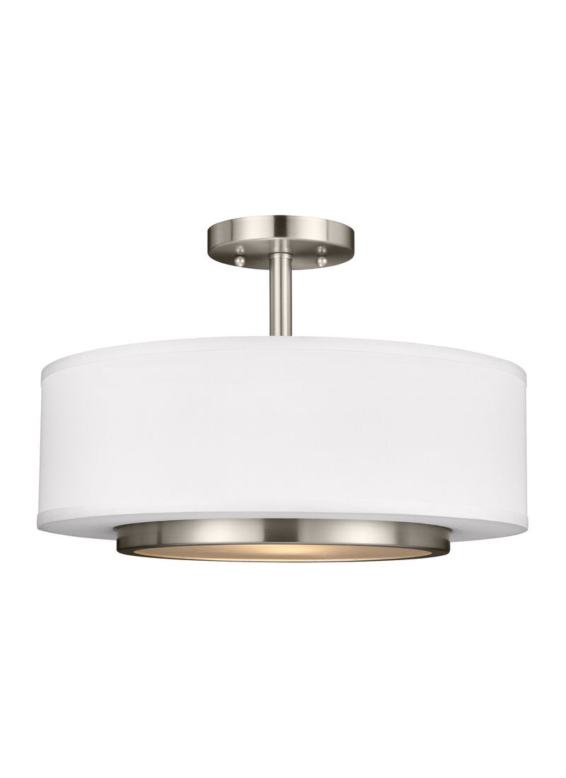 Generation Lighting 7728002EN3-962 Nance Two Light Semi-Flush Convertible Pendant, Brushed Nickel Alternate Image.jpg