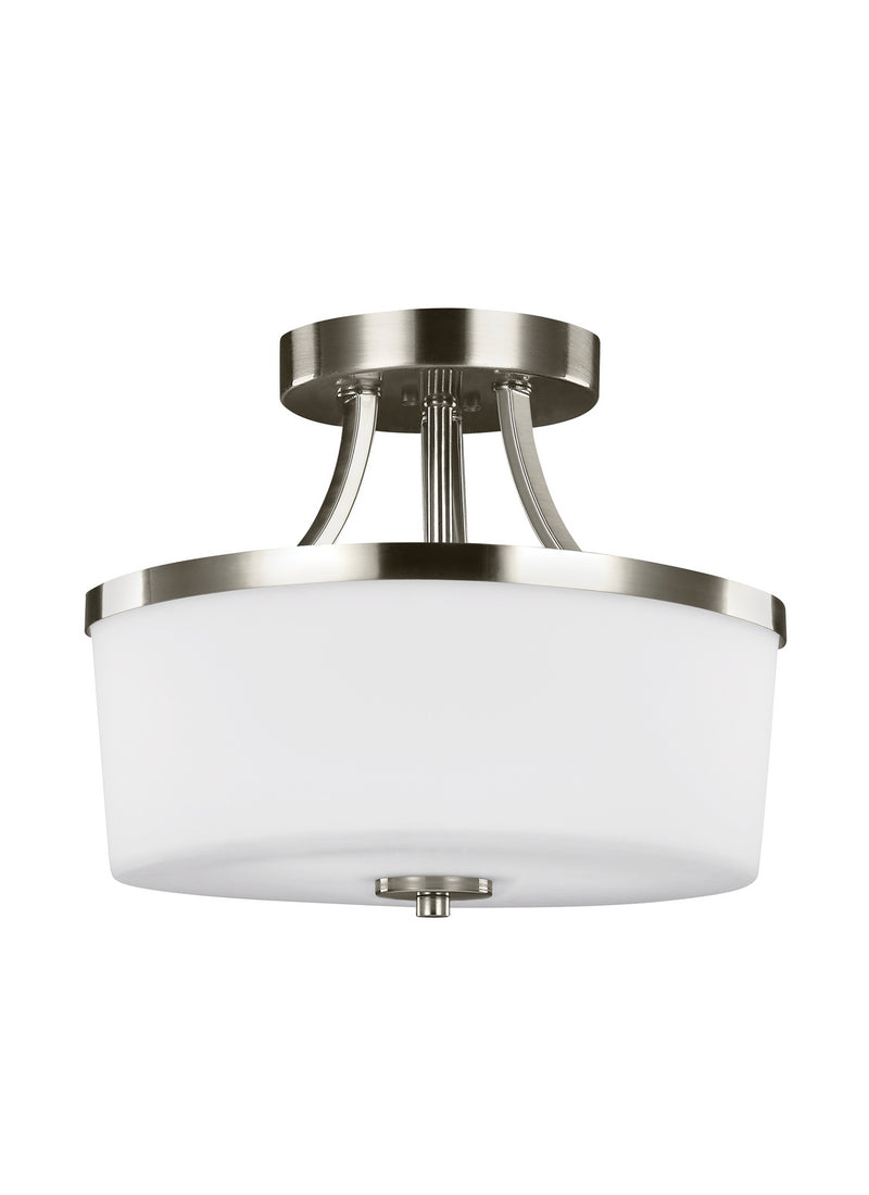 Generation Lighting 7739102-962 Hettinger Two Light Semi-Flush Convertible Pendant, Brushed Nickel Alternate Image.jpg