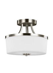 Generation Lighting 7739102EN3-962 Hettinger Two Light Semi-Flush Convertible Pendant, Brushed Nickel Main Image.jpg