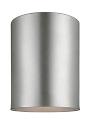 Visual Comfort Studio 7813801EN3-753 Outdoor Cylinders One Light Outdoor Flush Mount, Painted Brushed Nickel Main Image.jpg