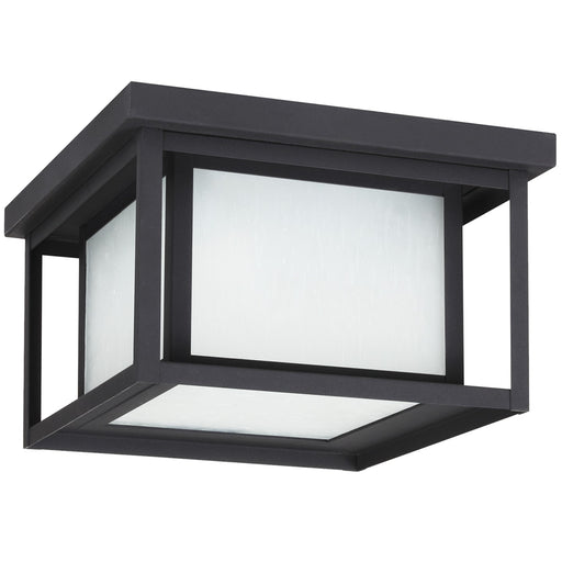 Generation Lighting 79039-12 Hunnington Two Light Outdoor Flush Mount, Black Main Image.jpg