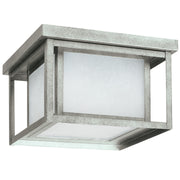 Generation Lighting 79039-57 Hunnington Two Light Outdoor Flush Mount, Weathered Pewter Main Image.jpg