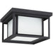 Generation Lighting 79039EN3-12 Hunnington Two Light Outdoor Flush Mount, Black Main Image.jpg