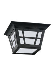 Generation Lighting 79131EN3-12 Herrington Two Light Outdoor Flush Mount, Black Main Image.jpg