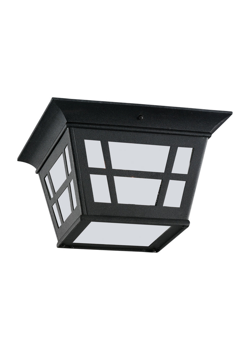Generation Lighting 79131EN3-12 Herrington Two Light Outdoor Flush Mount, Black Main Image.jpg