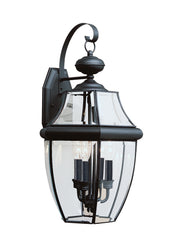 Generation Lighting 8040EN-12 Lancaster Three Light Outdoor Wall Lantern, Black Main Image.jpg