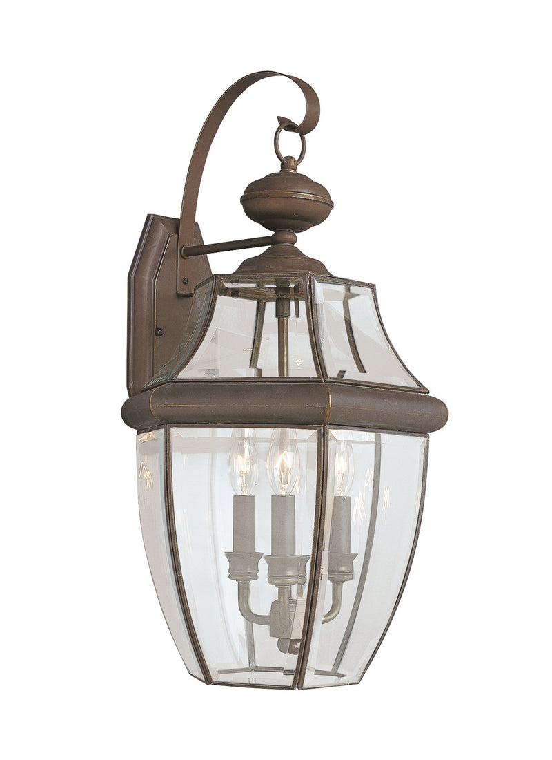 Generation Lighting 8040EN-71 Lancaster Three Light Outdoor Wall Lantern, Antique Bronze Main Image.jpg