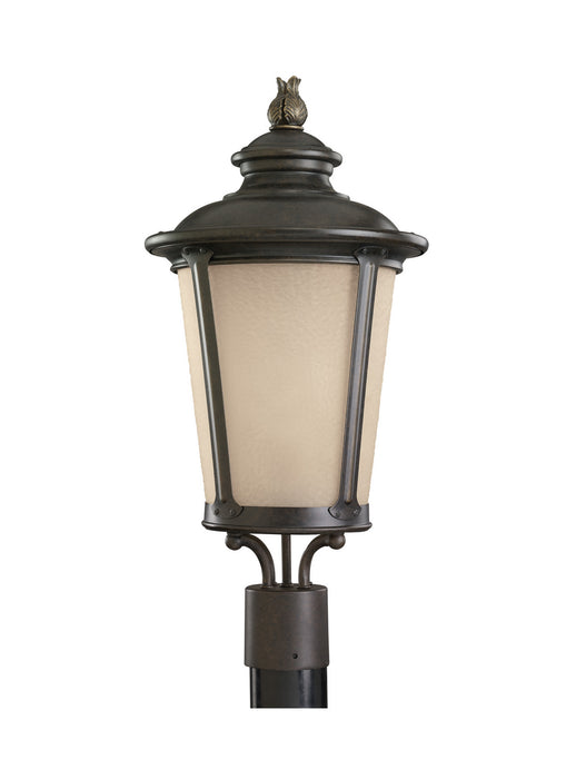 Generation Lighting 82240EN3-780 Cape May One Light Outdoor Post Lantern, Burled Iron Main Image.jpg