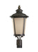 Generation Lighting 82240EN3-780 Cape May One Light Outdoor Post Lantern, Burled Iron Main Image.jpg