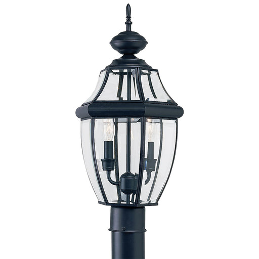 Generation Lighting 8229EN-12 Lancaster Two Light Outdoor Post Lantern, Black Main Image.jpg