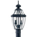 Generation Lighting 8229EN-12 Lancaster Two Light Outdoor Post Lantern, Black Main Image.jpg