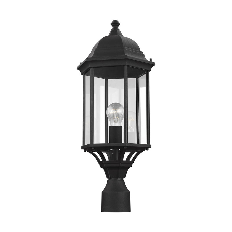 Generation Lighting 8238701-12 Sevier One Light Outdoor Post Lantern, Black Main Image.jpg