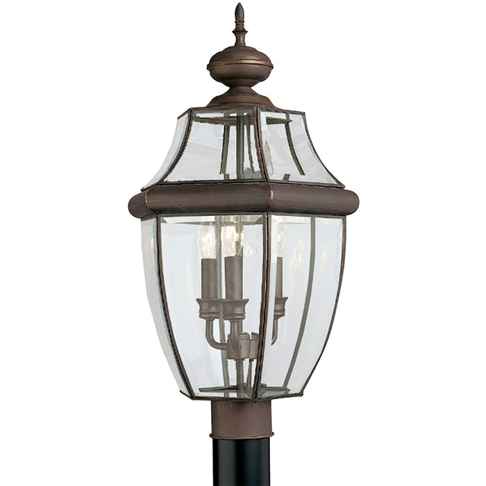 Generation Lighting 8239EN-71 Lancaster Three Light Outdoor Post Lantern, Antique Bronze Main Image.jpg