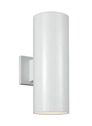 Visual Comfort Studio 8313802EN3-15 Outdoor Cylinders Two Light Outdoor Wall Lantern, White Main Image.jpg