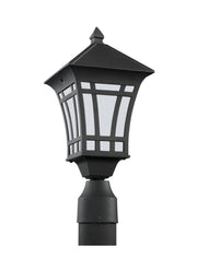 Generation Lighting 89231-12 Herrington One Light Outdoor Post Lantern, Black Main Image.jpg