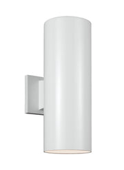 Visual Comfort Studio 8313902EN3-15 Outdoor Cylinders Two Light Outdoor Wall Lantern, White Main Image.jpg