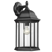 Generation Lighting 8438701-12 Sevier One Light Outdoor Wall Lantern, Black Main Image.jpg