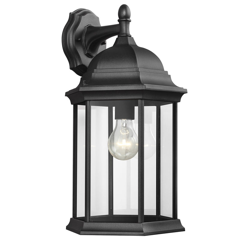 Generation Lighting 8438701-12 Sevier One Light Outdoor Wall Lantern, Black Main Image.jpg