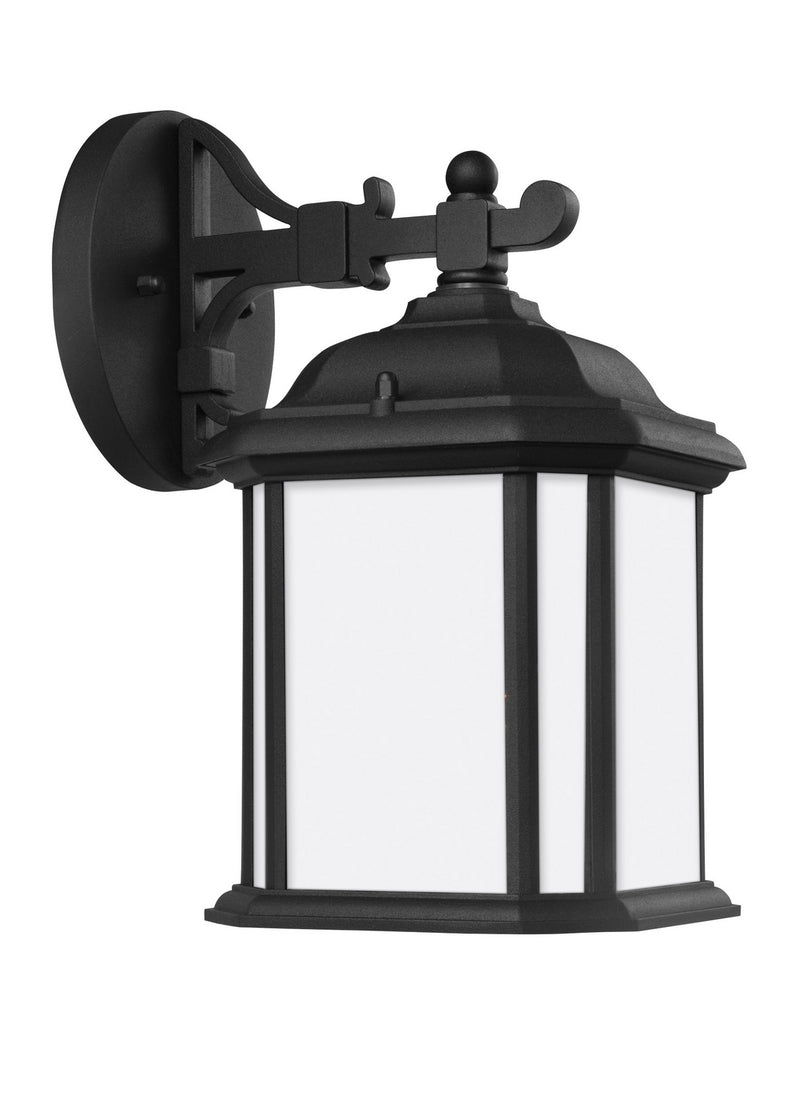 Generation Lighting 84529EN3-12 Kent One Light Outdoor Wall Lantern, Black Main Image.jpg