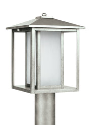 Generation Lighting 89129-57 Hunnington One Light Outdoor Post Lantern, Weathered Pewter Main Image.jpg