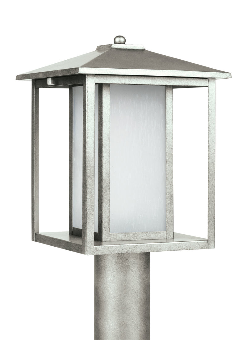 Generation Lighting 89129-57 Hunnington One Light Outdoor Post Lantern, Weathered Pewter Main Image.jpg