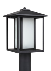Generation Lighting 89129EN3-12 Hunnington One Light Outdoor Post Lantern, Black Main Image.jpg