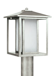 Generation Lighting 89129EN3-57 Hunnington One Light Outdoor Post Lantern, Weathered Pewter Main Image.jpg