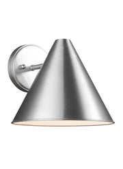 Generation Lighting 8538501-04 Crittenden One Light Outdoor Wall Lantern, Satin Aluminum Main Image.jpg