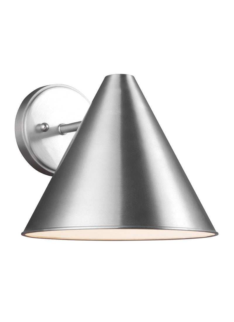 Generation Lighting 8538501EN3-04 Crittenden One Light Outdoor Wall Lantern, Satin Aluminum Main Image.jpg